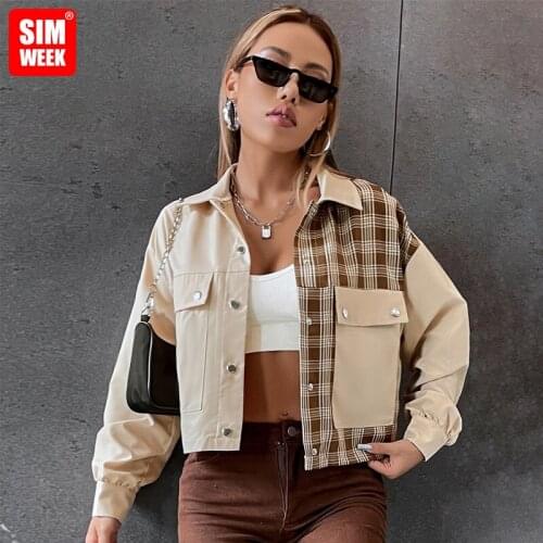 Женские короткие куртки SIMWEEK China At AliExpress