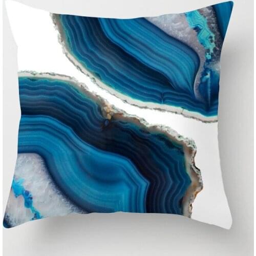 Boho Blue Geometric Cushion Cover 45x45cm Ethnic Retro Dark Blue Pillow cover for Sofa Living Room Home Decoration