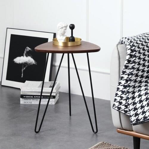 Modern Nordic Side Table Minimalist Sofa Bedside Walnut Corner Table Small Coffee Table Mini