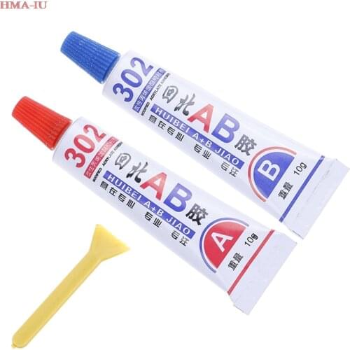 2pcs Super Strong A/B Glue Epoxy Clear Glue Adhesive Resin Immediate Glue Pegame for Fix Metal Wood Glass Ceramics Rigid Plastic