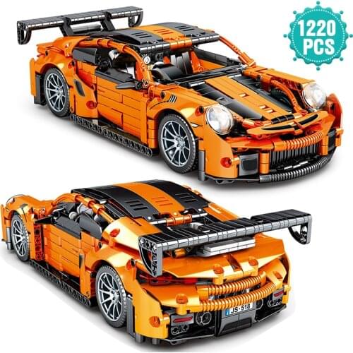 High-tech World Famous Super Sport Car Building Blocks Expert Speed Racing Vehicle Bricks Toys Birthday Gift For Boyfriend