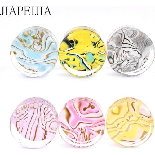 Multicolor Marbling Acrylic Ear Gauges Plugs Tunnel Ear Expander Stretcher Piercing Earring 6-30mm