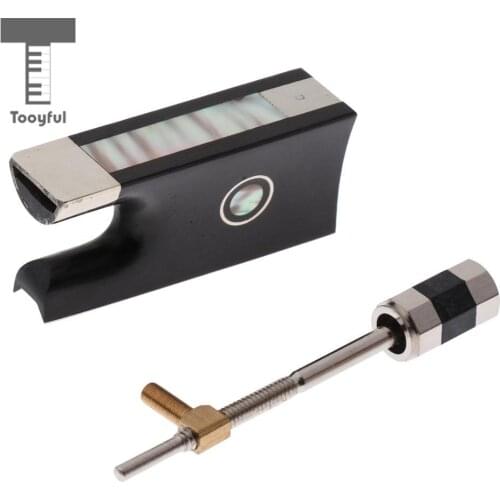 Tooyful Durable Replacement Violin Fiddle Bow Ebony Frog with Metal Screw for Violinist Luthier DIY Parts