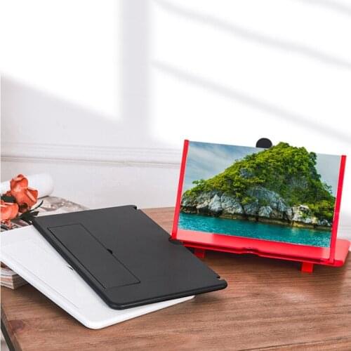 Video Screen Magnifier Pull-out Portable 12 Inch Screen Magnifier with Bracket 3X Phone Amplifier Phone Magnifier