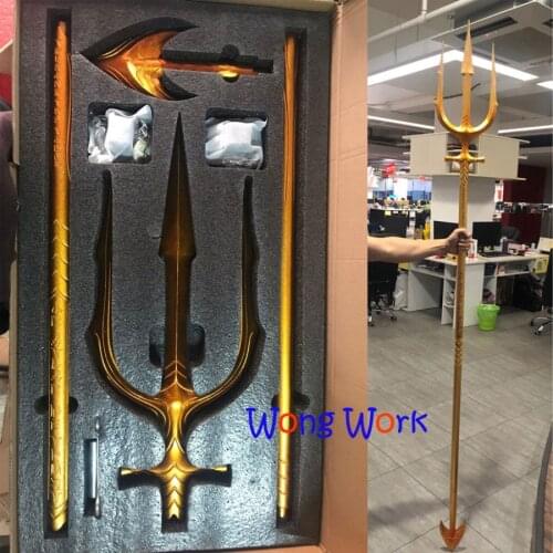 Wong Work HCMY Custom Trident 1:1 Sclae Steel Alloy 210cm Model Toy Collection Figrue Painted Statue Figurine HCMY-210604-5