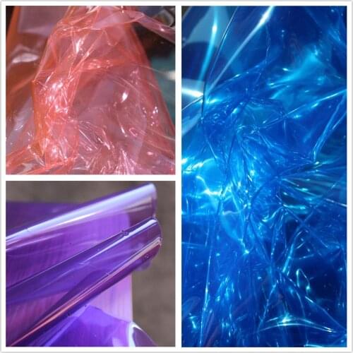 0.3mm TPU Fabric PVC Jelly Film Waterproof DIY Clothing Raincoat Crystal Bags Decor Plastic Designer Fabric 50*120cm