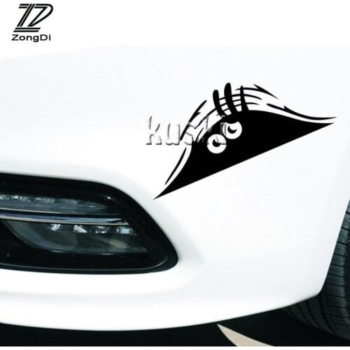 ZD 1pcs Peeking Monster Car Headlight Trunk Box Door Stickers For BMW e46 e39 e36 Audi a4 b6 a3 a6 c5 Renault duster Lada granta