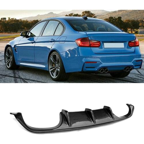 1PCS MP Style Forged Carbon Fiber Rear Bumper Diffuser Lip Refit Factory Cover Bodykit Fit For BMW F80 M3 F82 M4 2015-2019 18 20