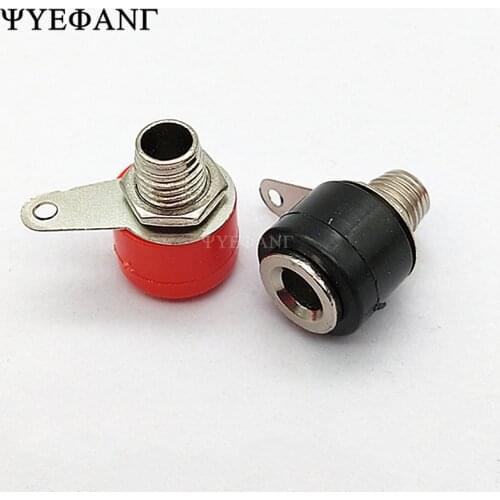 10PCS/LOT 4mm Banana Socket Jack For Banana Plug Terminal Connector Black 5 Red 5