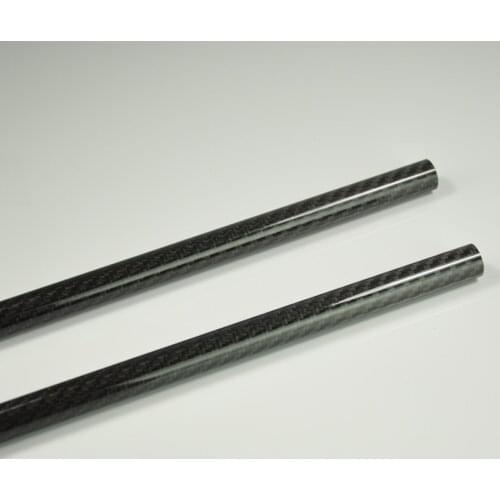 2pcs 3K Glossy Surface Carbon Fiber Tube Dia 24mm Length 500mm For Quadcopter RC Parts
