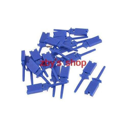 20 Pcs 2" Long Plastic Electrical Lead Wire Probe Test Hooks Testing Clip