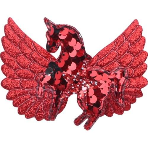 20PCS Glitter Sequins Unicorn Star Hair Bows For Cute Baby Girls Hair Grips Star Hair Clips Boutique Barrettes Hair Accessories