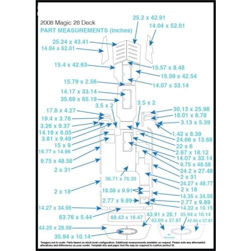 2008 Magic 28 Deck Swim Step & Cockpit Pad Boat EVA Teak Decking 1/4" 6mm