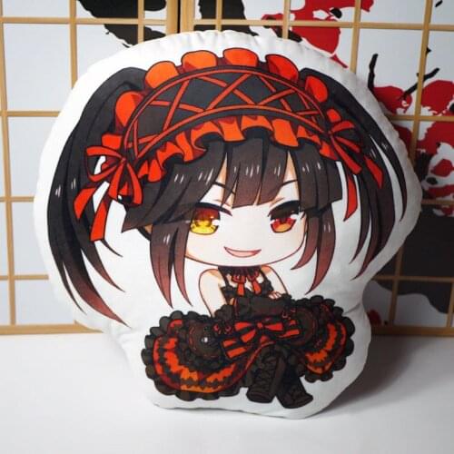 Anime DATE A LIVE Model Toy Pillow Tohka Kotori Yoshino Kurumi Izayoi Miku Plush Doll Double sided Cartoon Cushion Case 50cm