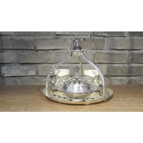 Authentic Zinc Alloy coffee Cup Pad Handle Tray Dual coffee Cup set coffeware set colander coffee filter