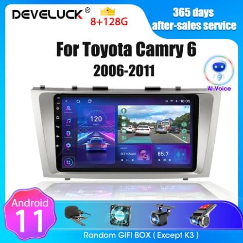 Android 10 Car Radio Multimedia Video Player For Toyota Camry 6 XV 40 50 2006 - 2011 4G WIFI GPS Navigation 2 Din RDS stereo DVD