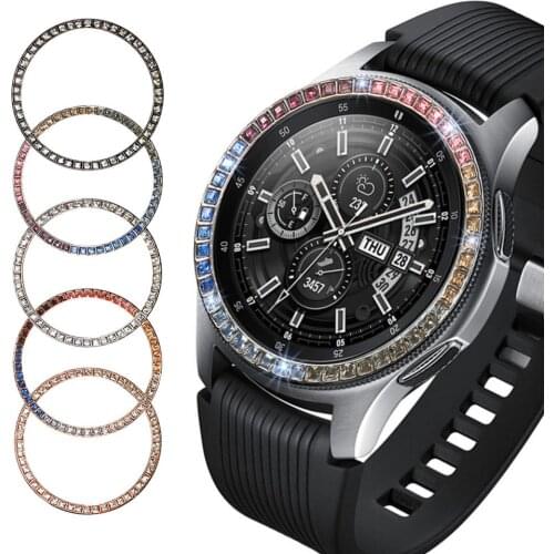 Bling Bezel For Samsung Galaxy Watch 42mm/46mm Case Gear S3 Frontier/Classic/S2/Sport Adhesive Cover band Accessories 46/42 3