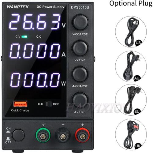 WANPTEK DPS3010U 0-30V 0-10A 300W Switching DC Power Supply 4 Digits Adjustable Mini Power Supply AC 115V/230V 50/60Hz