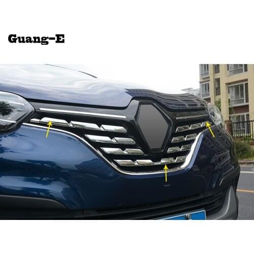 Car Body Cover Protection Detector ABS Chrome Trim Racing Grid Grill Grille Around For Renault Kadjar 2016 2017 2018 2019