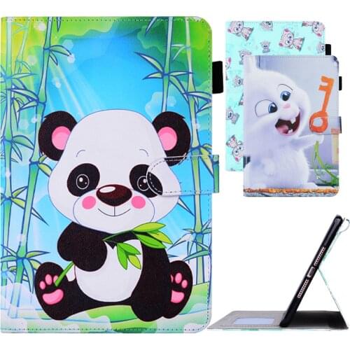 Cartoon Tablet Case For Samsung Galaxy A7 10.4 2020 SM-T500 T505 T290 T295 T590 T595 Stand Leather Cover Tab S6 Lite P610 P615