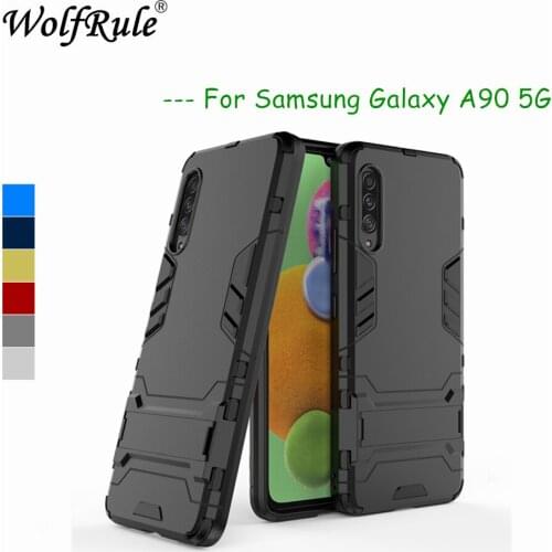 Case For Samsung Galaxy A90 5G Cover Soft Rubber + Plastic Kickstand Case For Samsung Galaxy A90 Case Phone Shell SM-A908F 6.7"