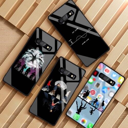 Stranger Things Colorful For Samsung Galaxy NOTE 8 9 S8 S9 S10 PLUS A8 A8P J6 J8 2018 Tempered Glass Phone Case