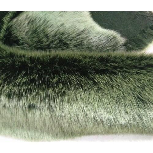 ArmyGreen Long Pile 5cm Thicken Super Soft Artificial Rex Rabbit Plush Faux Fur Fabric DIY Shoes Coat Collar Vest Pillow Toy