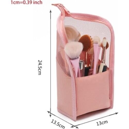Travel Makeup Brush Bag Portable Cosmetic Brush Holder Organizer Waterproof Stand-Up Makeup Brush Pouch Bag Wholesale&Dropship