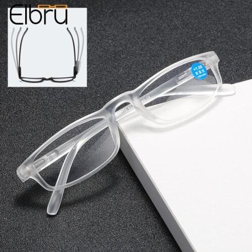 Elbru Ultra Light Spring Leg Reading Glasses High Definition Comfortable Anti-blue Light Presbyopic Glasses +1.0 to +4.0