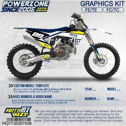 Customized Team Graphics Backgrounds Decals Custom Stickers Kit For Husqvarna 2016-18 TC FC TX FX FS 2017-19 TE FE 125-450c 739