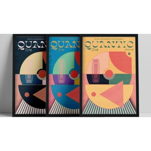 Quantic Gig Poster Canvas Painting Wall Art Poster Vintage Colorful Graph Abstract Print Picture Wall For Living Room Home Decor