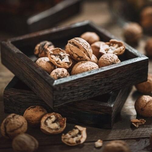 Japanese-style Solid Wood Food Tray Nut Cookies Storage Container Food Photography Props