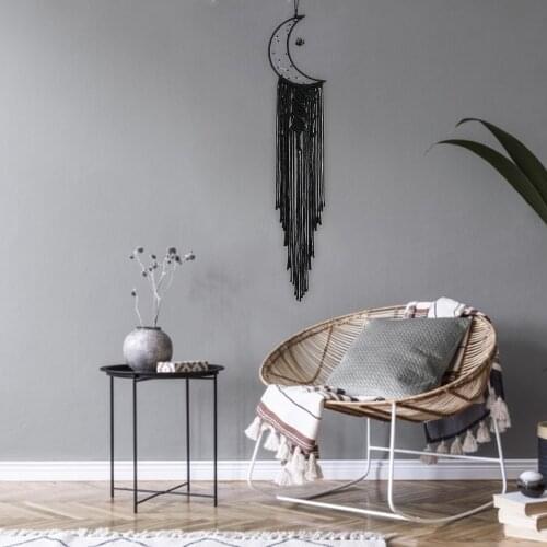 Dream Catcher Black Moon Hoop For DIY Handmade Dreamcatcher Macrame Accessories Room Decoration Crafts For Best Gifts Dropship