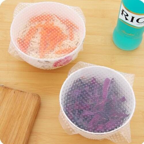 Reusable Silicone Food Wraps Seal Cover Stretch Multifunctional Useful Food Fresh Keeping Kitchen Tools ss1376