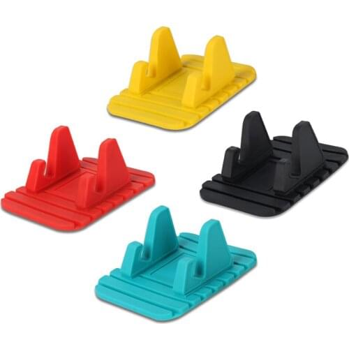 Soft Silicone Mobile Phone Holder Car Dashboard GPS Anti Slip Mat Desktop Stand Bracket for iPhone 8 7 X 5s 6 Samsung Tablet GPS