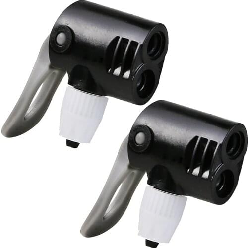 2 Pack Bicycle Air Pump Inflator FV AV Valve Converter Nozzle Hose Adapter Mountain Bike Pump Double Head Pump Accessories
