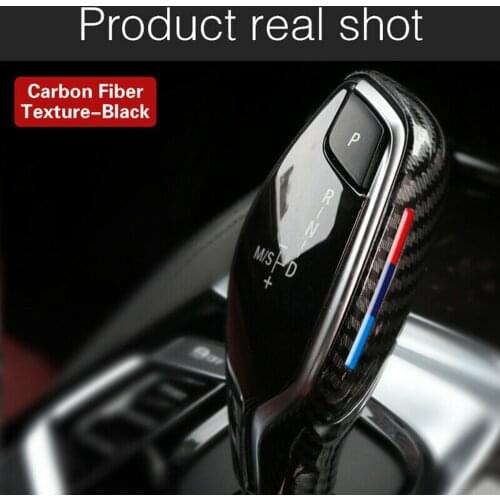 Gear Shift For BMW 5/7 Series X3/X4 G30 G31 G01 G02 Carbon Fiber Gear Shift Knob Cover Trim Gear Shift Car Interior Accessories