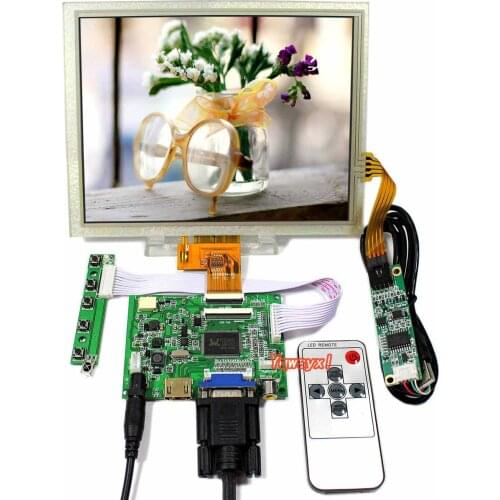 Yqwsyxl HDMI VGA 2AV LCD controller board 8inch EJ080NA-04C 1024x768 40Pin LCD with touch Driver board