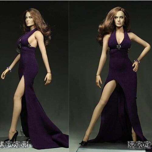 Custom 1:6 Scale (Fatal Roland) Female Clothes Long Dress For 12" Phicen Female Large Bust Bodies Accessory