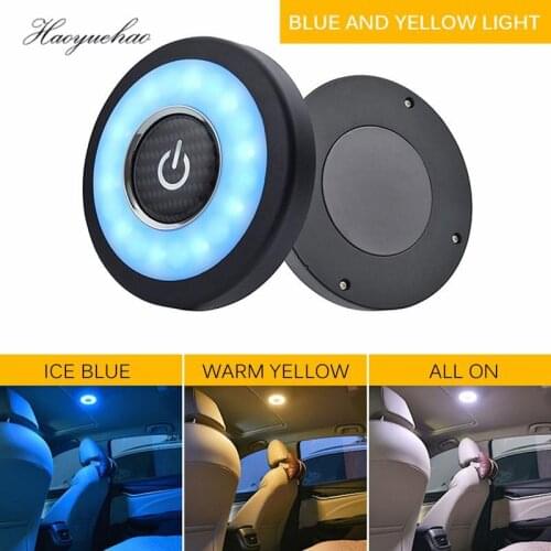 USB Wireless Led Ceiling Light Car Interior Roof Reading Light Magnet Roof Lamp USB Charging Rechargeable Trunk Night Light