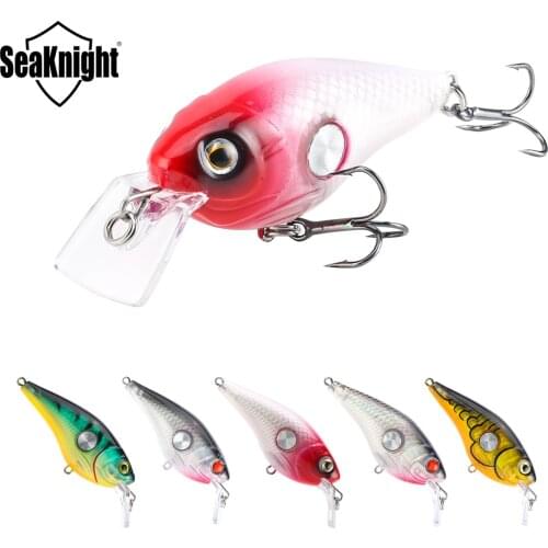 SeaKnight SK003 Crankbait Fishing Lure Hard Fishing Bait 10g 1.8-3.9M 5Pcs Floating Wobblers Crank For Outdoor Fishing Saltwater