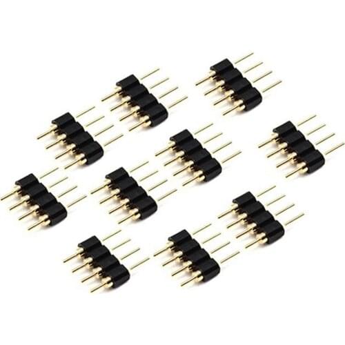Male/Female 4 Pin / 5Pin Connector Adapter Pin Needle for RGB /RGBW 5050 3528 LED Strip Light Led Accessories 100pcs/lot