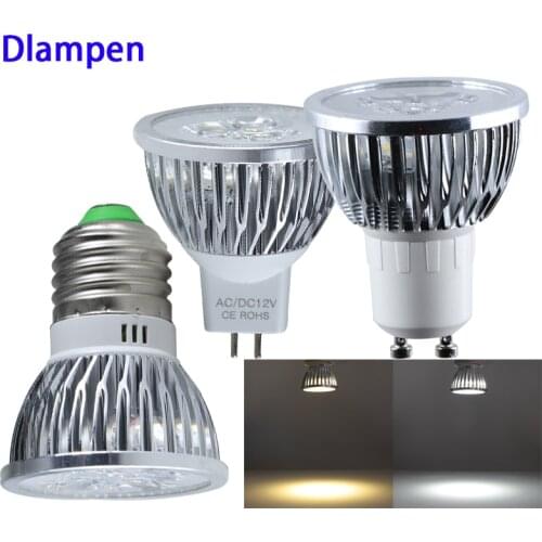 Led E27 GU10 mr16 spotlight 3W 12v 24v bulb light Aluminum shell high quality 60 degree lamp ceiling down-light 12 24 volts