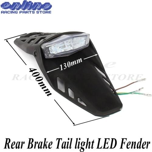Free Shipping Rear Brake Tail light LED Fender Taillight For Motocross Dirt Bike Enduro Moto Off Road
