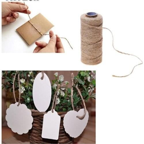 1 Roll Natural Dry Twine Cord Jute Twine Rope Thread For DIY Decor Toy Crafts Parts Wedding Gift Wrapping Cords