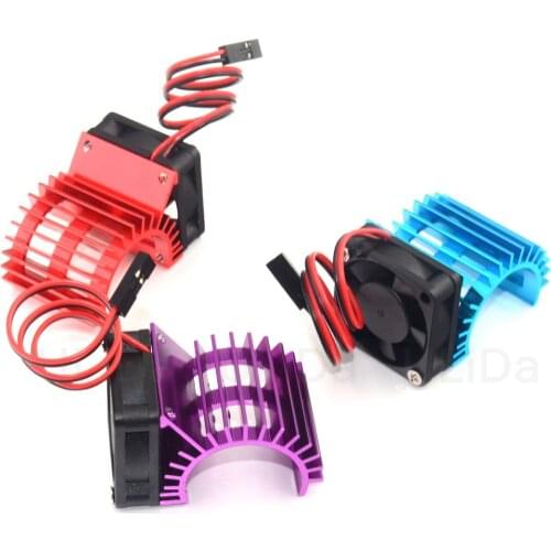30x30mm Aluminum 380 / 390 Motor Heat Sink & Cooling Fan 5V Connector HeatSink 28006 For RC 1/16 1/18 Electric RC Car
