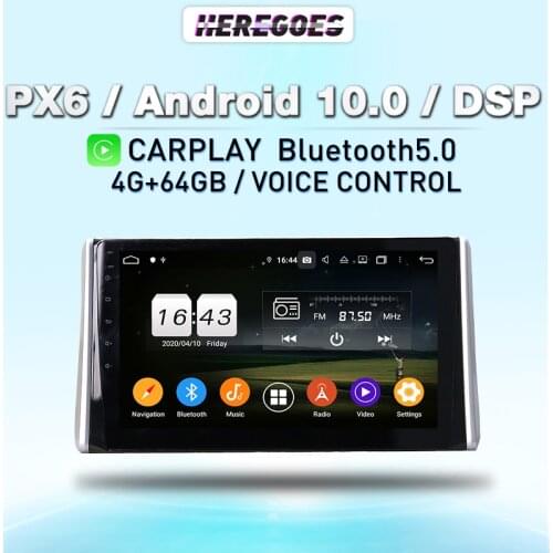 Carplay DSP 9" PX6 Android 10.0 Car Radio Multimedia Player For Toyota RAV4 XA50 RAV 4 2018 - 2020 Navigation GPS 2din Stereo