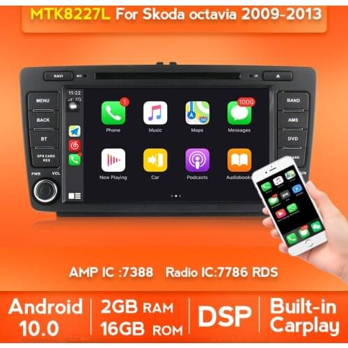 2 Din Tape Recoder Multimedia Player For SKODA/Yeti/Octavia 2009 - 2013 Android Navigation GPS Car DVD Radio Carplay DSP Wifi