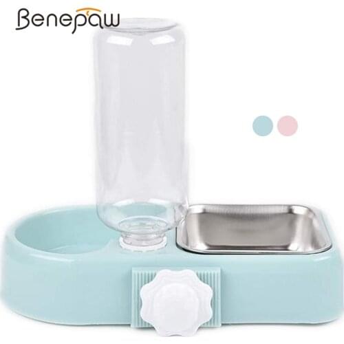 Benepaw Durable Dog Feeder Water Dispenser Eco-friendly Stainless Steel Removable Crate Hanging Food Drinking Bowl Easy To Clean