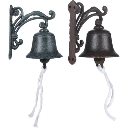 Cast Iron Dinner Bell Wall Hanging Metal Doorbell Vintage Doorbell Wall Hanging Welcome Family Garden Craft Decoration